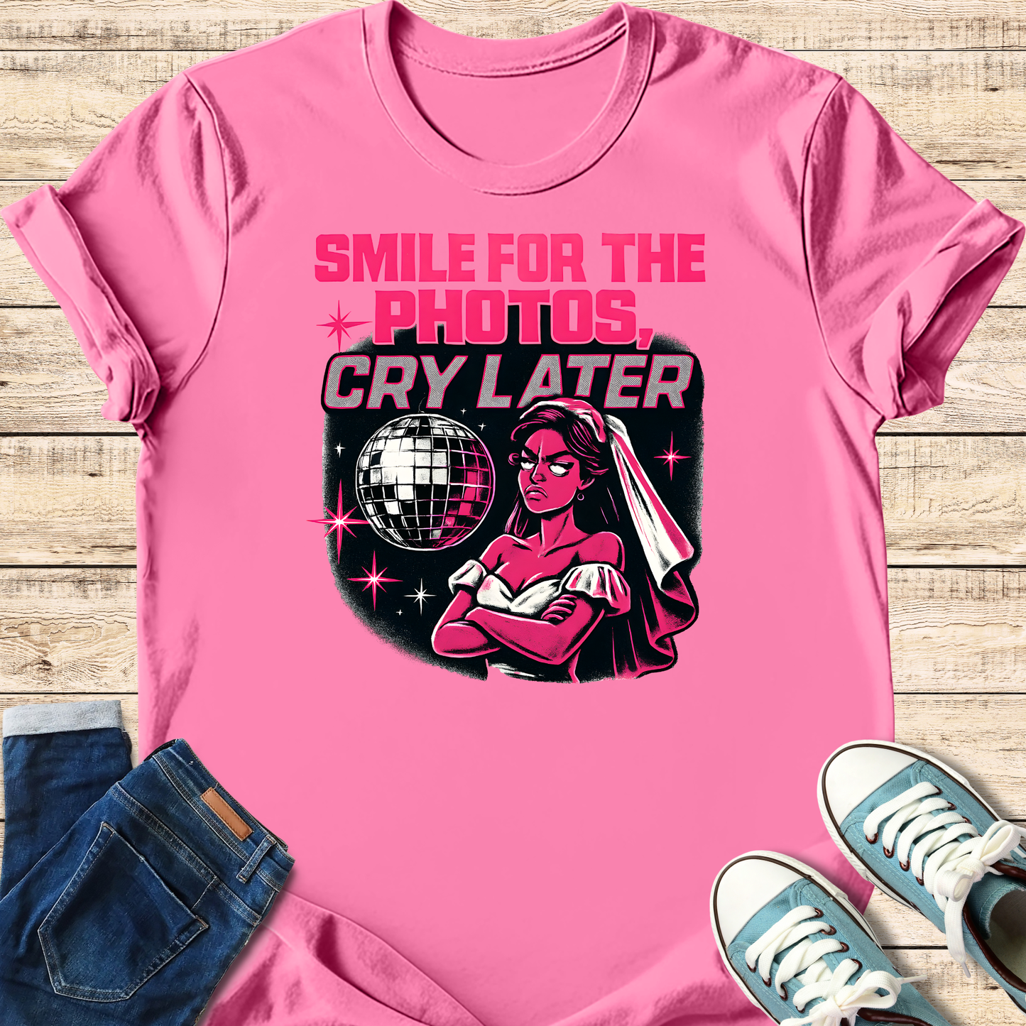 Smile for the Photos, Cry Later T-Shirt